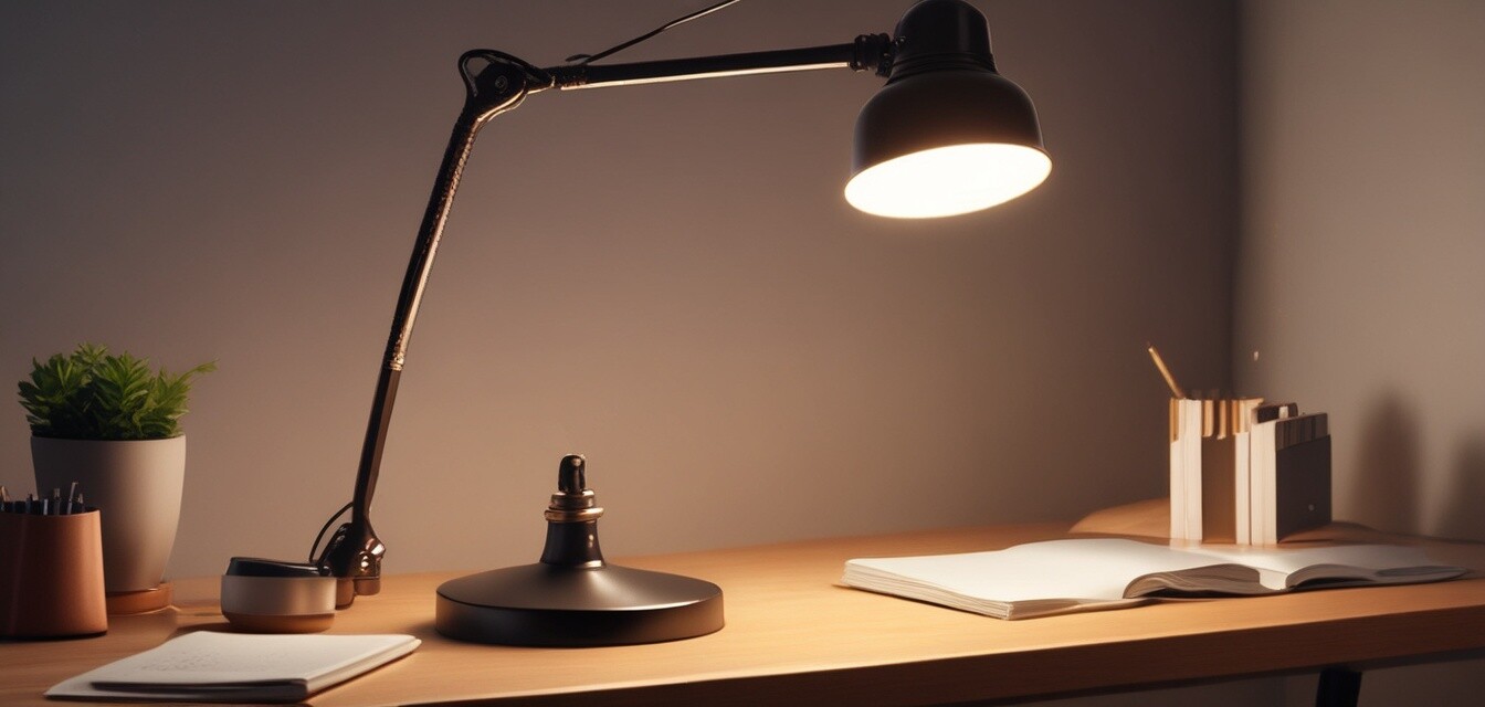 Funktionsbeleuchtung am Schreibtisch