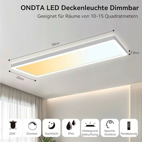 ONDTA LED Deckenleuchte