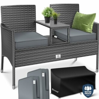KESSER Polyrattan Gartenbank